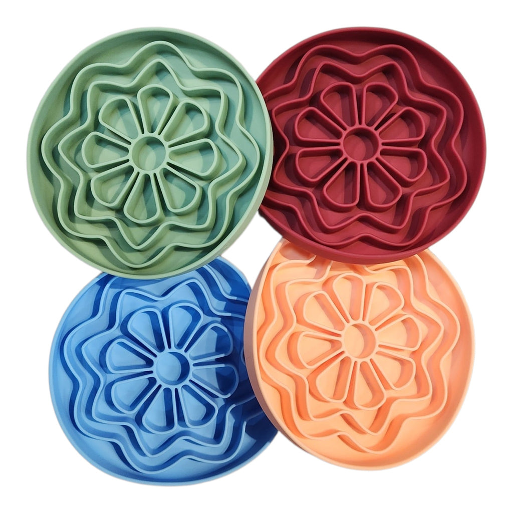Bol interactif avec ventouses Fleur